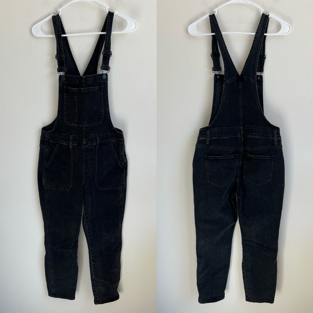 Madewell Black Skinny Overalls Jeans